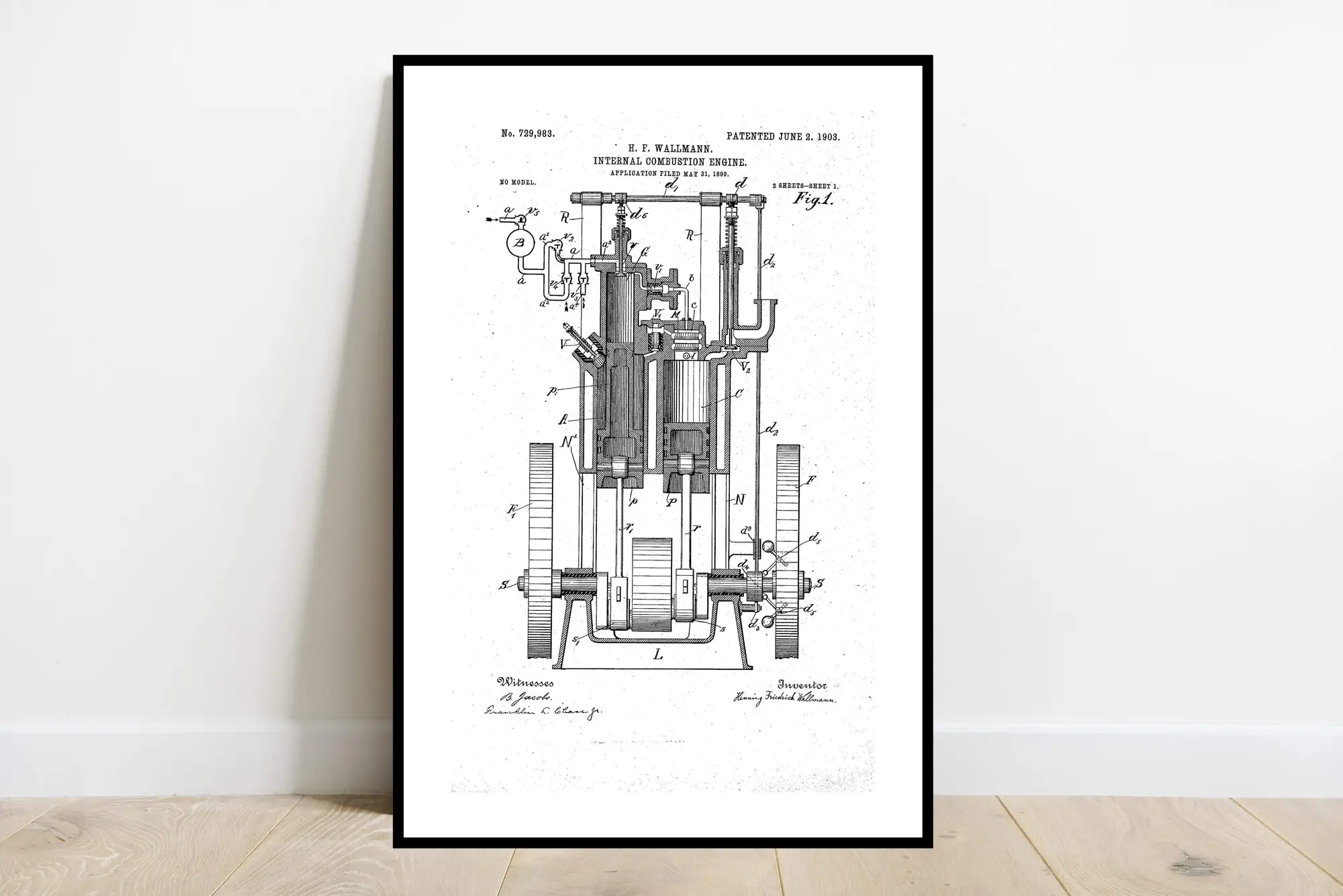 Internal Combustion Engine Patent poster