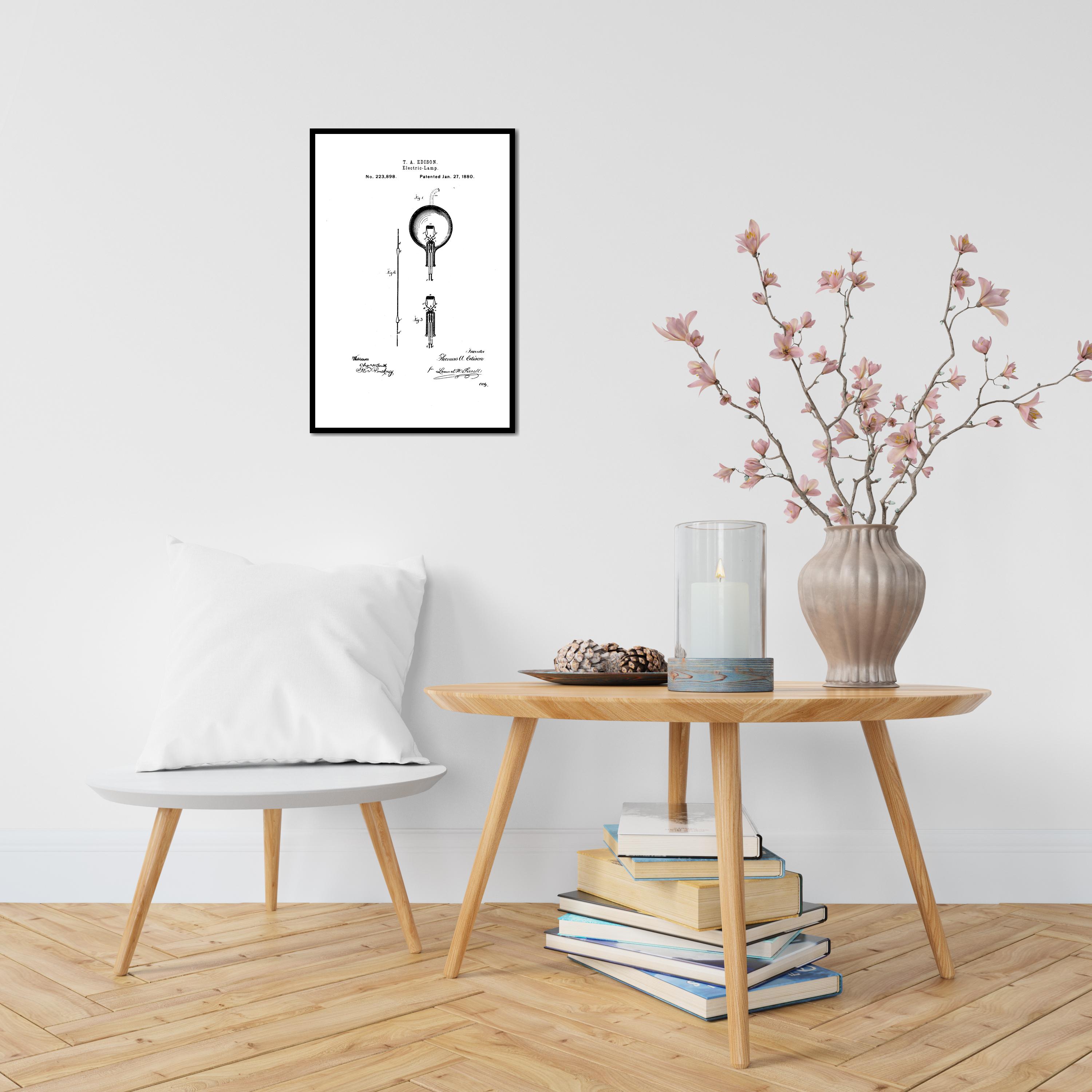 Eletric Lamp Patent poster